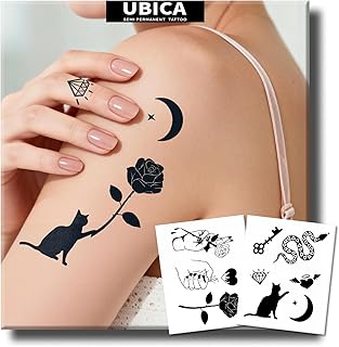Semi Permanent Tattoos, Realistic Small Temporary Tattoos for Women Adul...