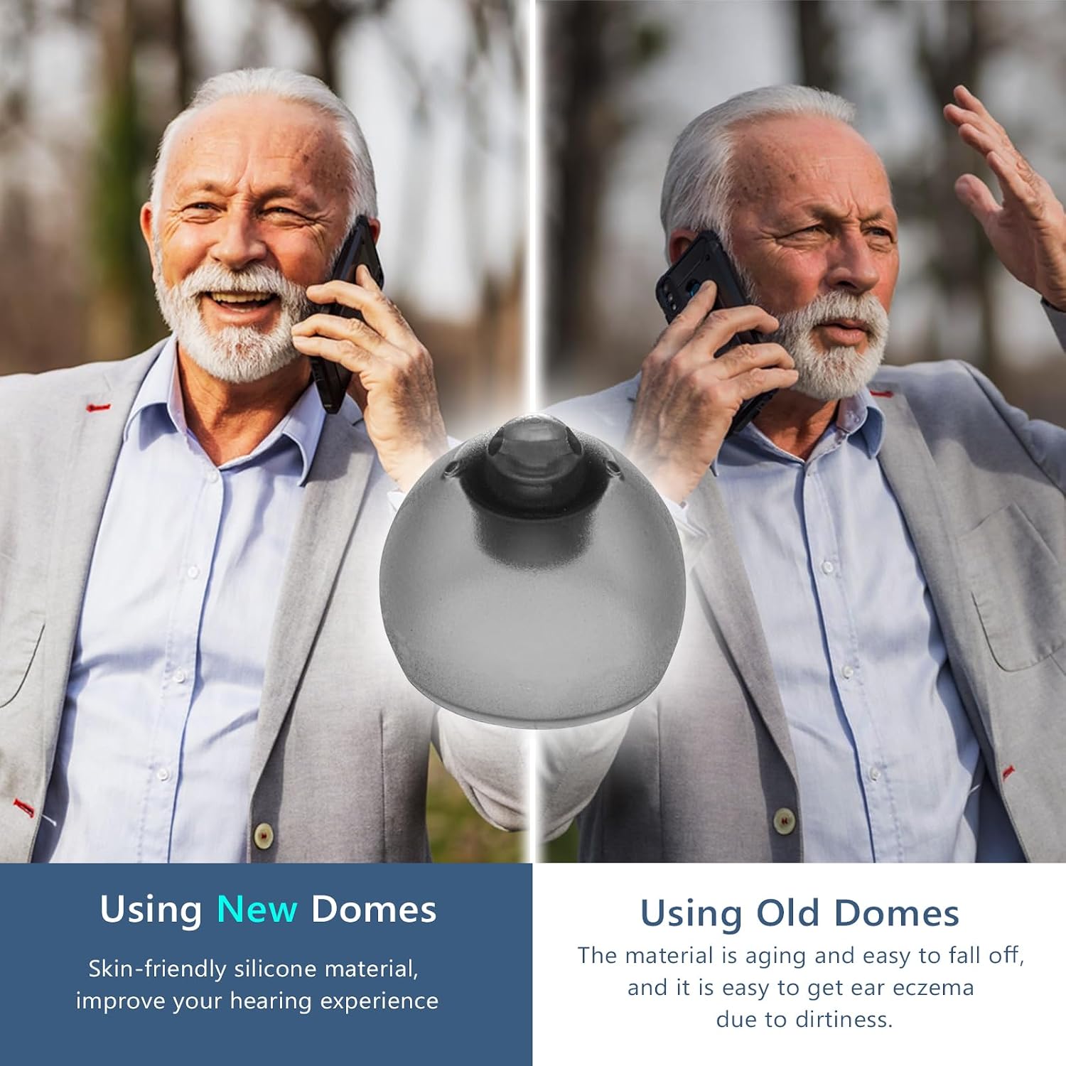 Phonak Vented 4.0 Hearing Aid Domes Ideal for Mild Hearing Loss Compatible Comfortable Silicone for Large Ear Sizes Large Size 11mm0.43inch(20pcs)