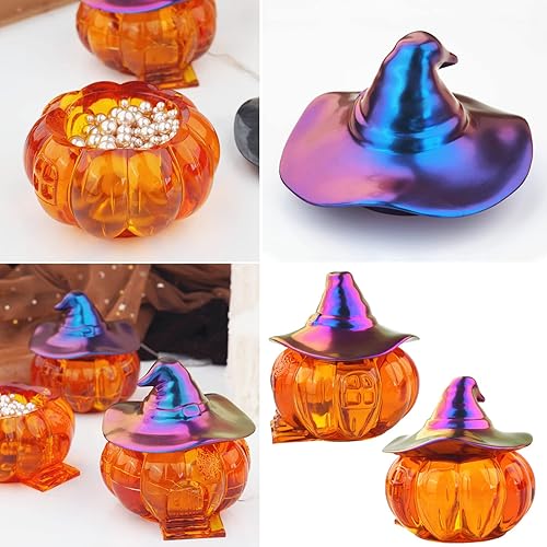 Miniatura 6 de 2 moldes de resina para tarros con tapa, molde de caja de resina de hongo de calabaza, molde de silicona para Halloween, molde de contenedor de