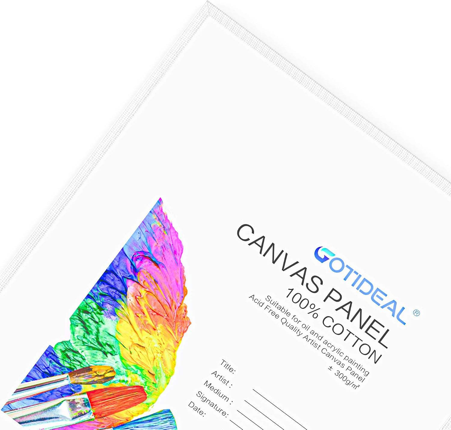 GOTIDEAL Canvas Panels 24 Pack - 8 x 10 inch Professional White Blank- 100% Cotton Artist Canvas Boards for Painting, Acrylic Paint, Oil Paint & Wet Art Media, Canvases for Hobby Painters & Beginner
