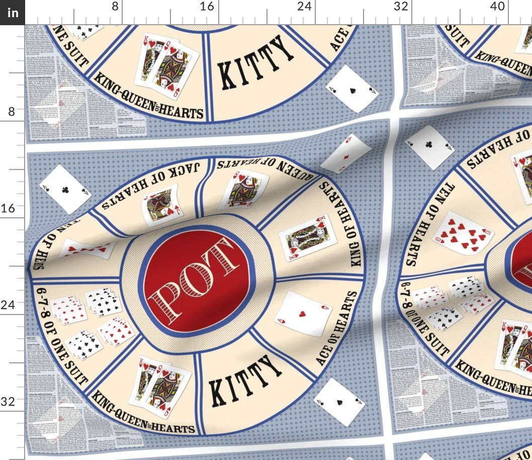 Amazon.com: Spoonflower Fabric - DIY, Card Game Mat, Rummy Board, Red Blue,  Printed on Cotton Poplin Fabric by The Yard - Sewing Shirting Quilting  Dresses Apparel Crafts