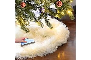 Faux Fur Christmas Tree Skirt: 48" Plush White Holiday Luxury