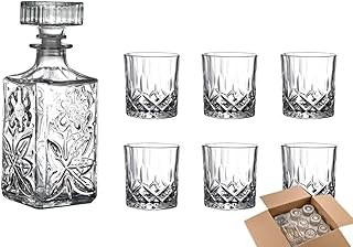 7 in 1 Whiskey Decanter?750ml? with 6 Fashioned Whisky Glasses?220m)