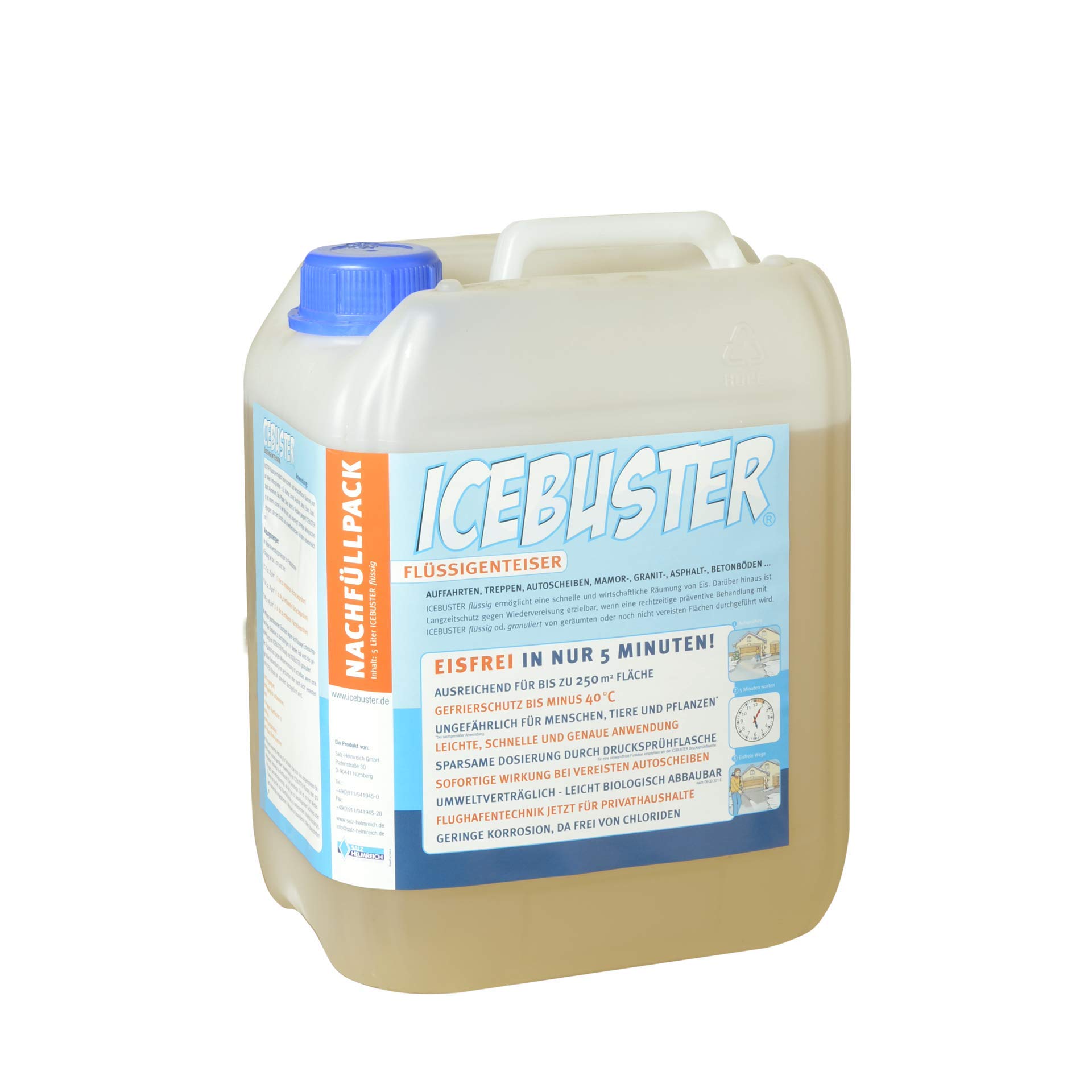 5 Liter Flüssigenteiser ICEBUSTER im Nachfüll-Set - salzfrei