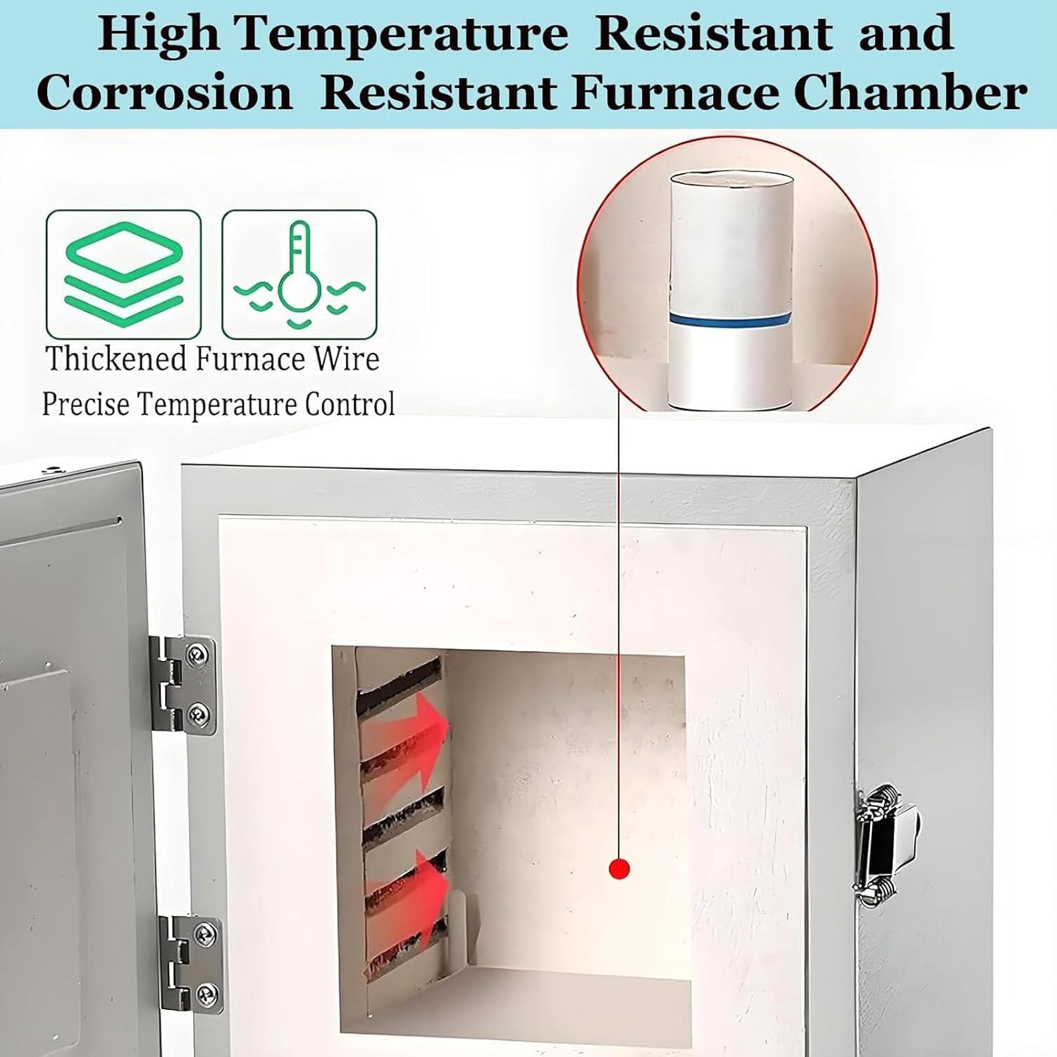 1150℃ High Temp Muffle Furnace 2000w,Electric Burnout Oven Kiln, Sealed Sintering Furnace for Jewelry Casting & Lab Sintering,Durable & Efficient Heating