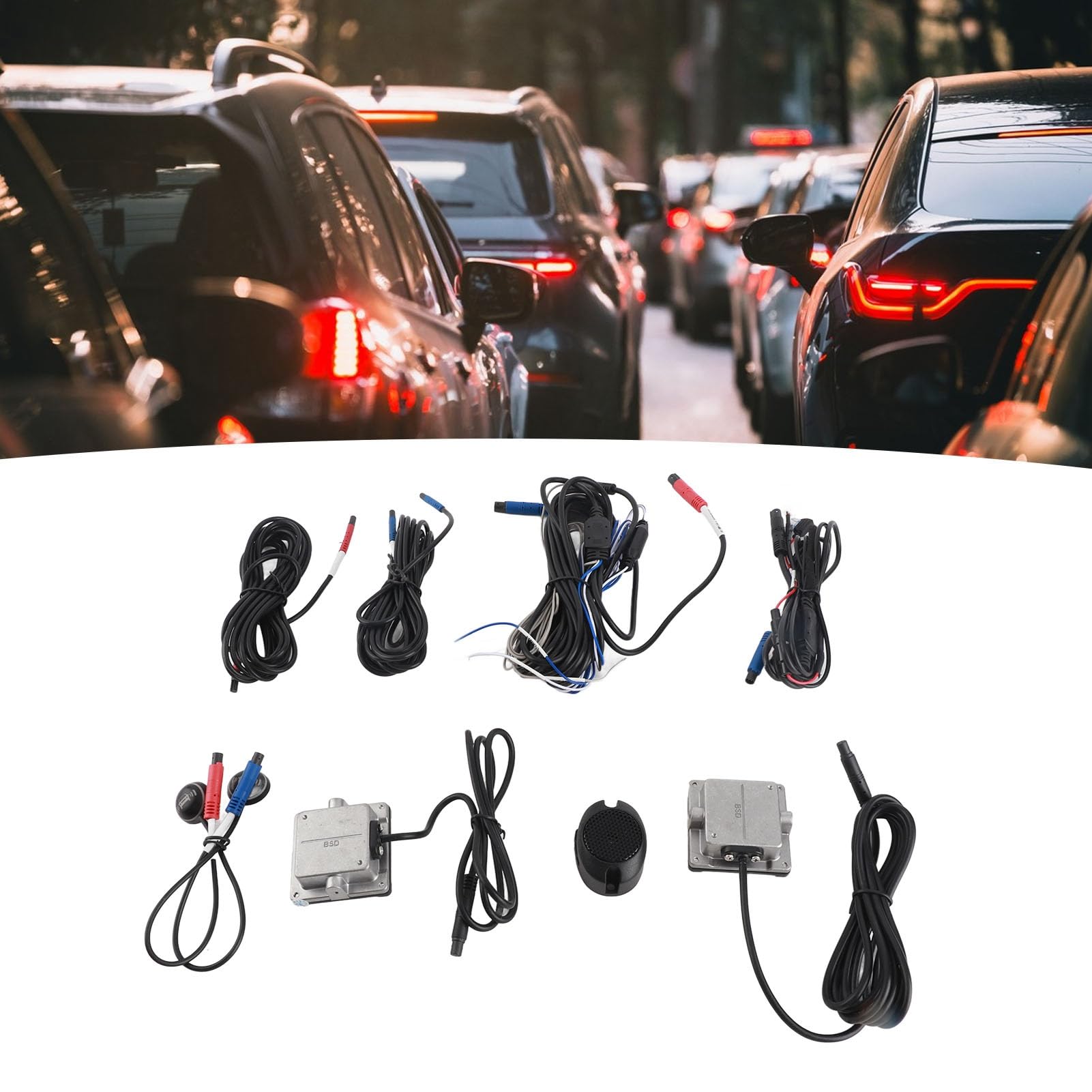 Akozon di Rilevamento dei Ciechi Assistente Al di Corsia Cicalino LED Ad Alta Precisione Assistente di Monitoraggio BSD