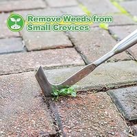 Vista 3 de Berry&Bird Herramienta de deshierbe de grietas de mango largo de 63 pulgadas, herramienta de deshierbe de grietas de acero inoxidable, herramienta