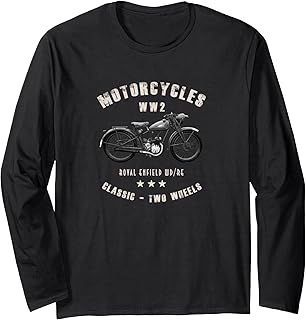 Royal Enfield WD / RE Classic Motorcycle WW2 Long Sleeve T-Shirt