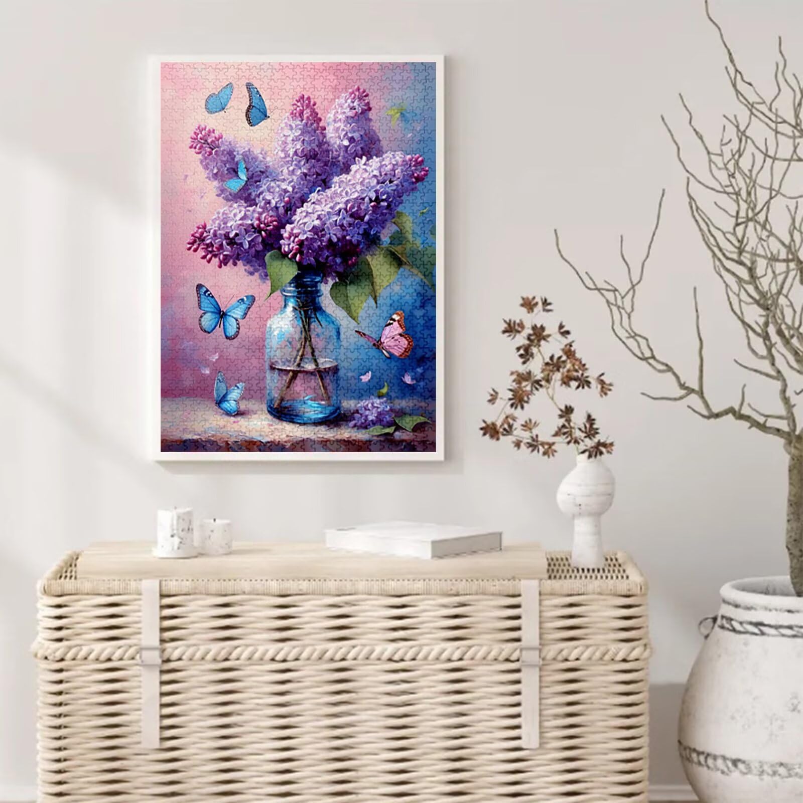 Puzzle dla dorosłych, motyw motyla, puzzle, puzzle, puzzle, gry edukacyjne, DIY, rękodzieło dla dorosłych, z pudełkiem prezentowym, piękna dekoracja, prezenty dla kobiet, 122 x 81 cm, model 512