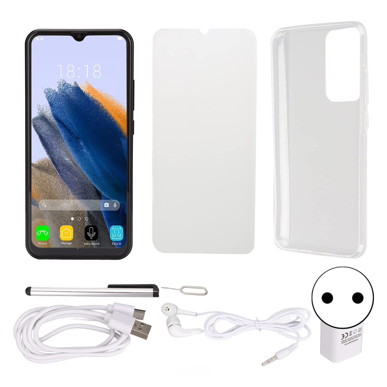 Alvinlite Smartphone Ultra S22, Telefono Cellulare Sbloccato, Smartphone Android Sbloccato, Telefono Cellulare Dual Sim Dual Standby, Telefono da Gioco Android 12, 128 GB, 8 GB RAM 64 GB Rom(EU Plug)