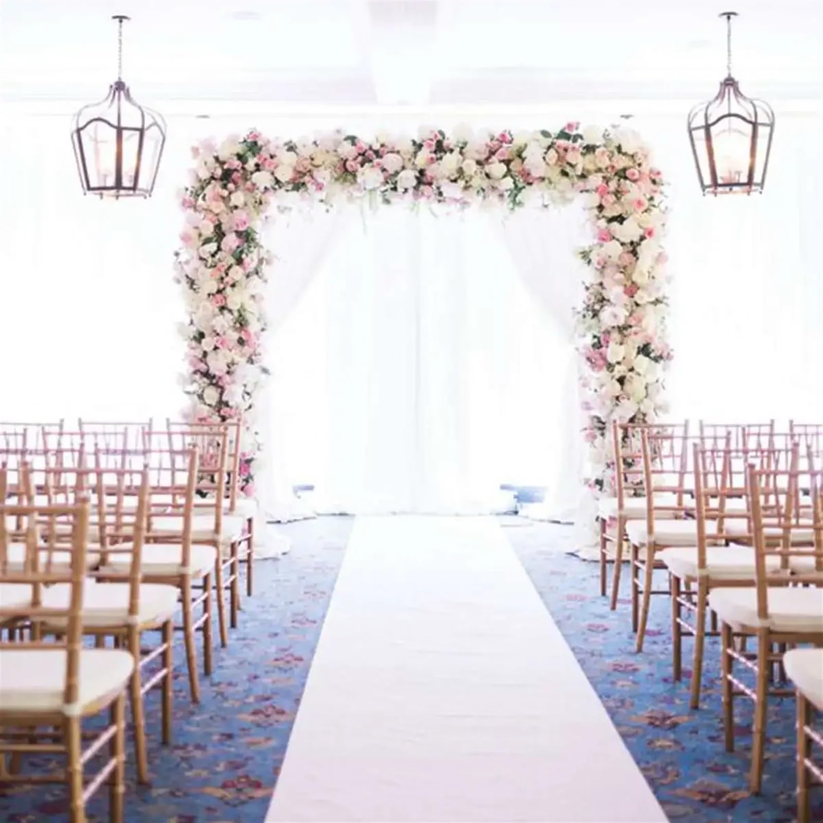 Hochzeits-Läufer 1,5 m weißer, breiter Hochzeitsteppich, Gangläufer, Teppich, Bankett, Festival, Veranstaltung, Zeremonie, Party, Bühne, Teppiche, Hochzeit für Drinnen und Draußen(1.5MX12M)