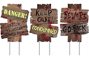 GABOSS Beware Yard Sign: Spine-Tingling Halloween Decor