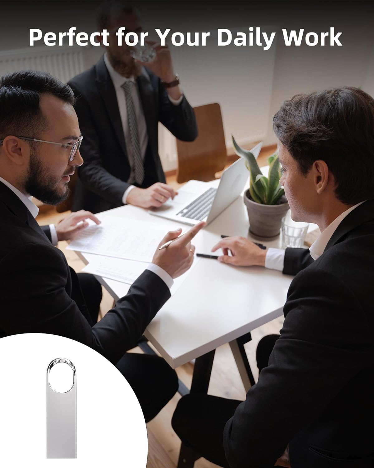 Custom Personalized USB Flash Drive 20 Pack 4GB/8GB/16GB/32GB/64GB/128GB/256GB, Metal Style USB 2.0 Thumb Drive, Waterproof Memory Stick Small Size USB Drive for Office/Clients/School and More