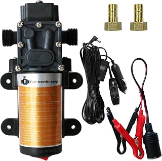 FACFUEL Portable 12V 75W Electric Gasoline Transfer Pump - 110 GPH High-Flow for Boats, Vehicles, Equipment