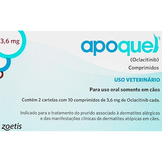 Apoquel 3,6Mg - 20Compr Zoetis Para Cães