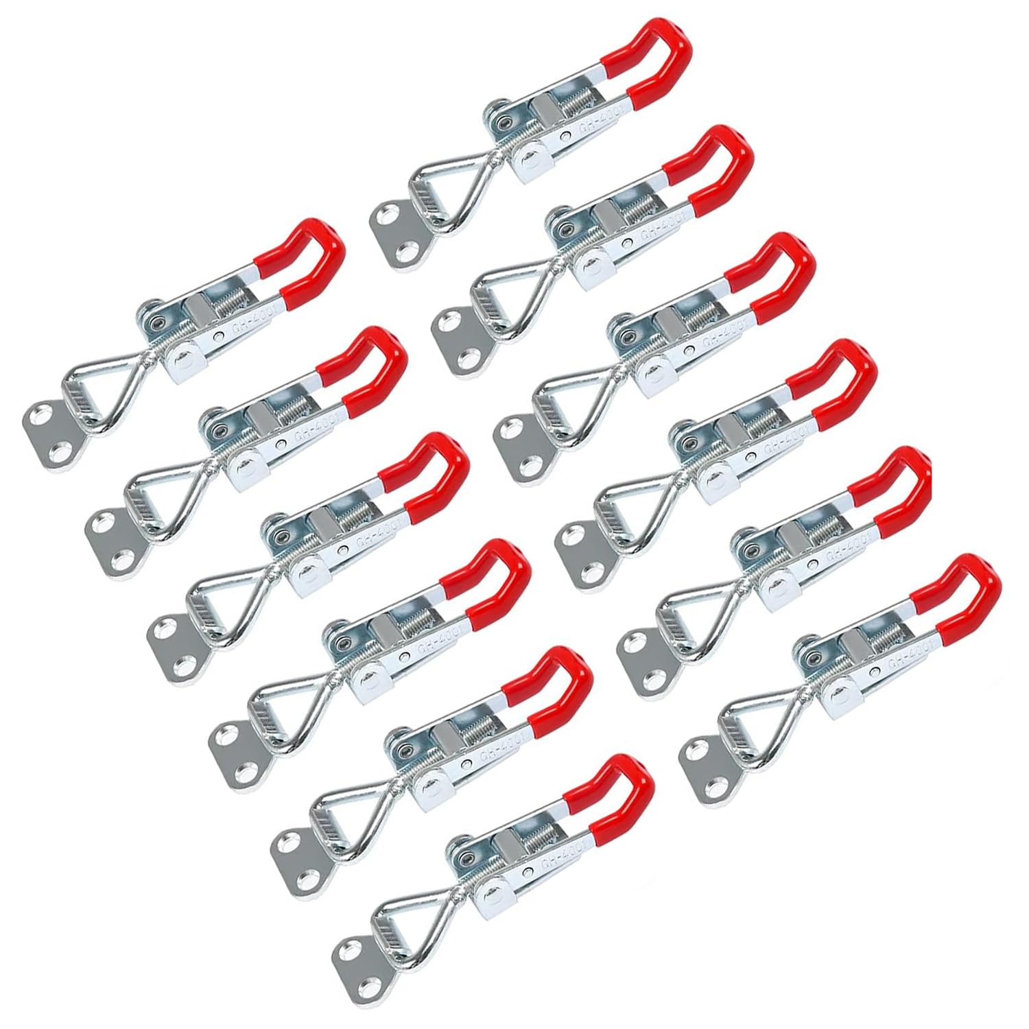 Lylxienty Toggle Latch Clamp 12PCS Toggle Catch Latches Metal Toggle Clamp Adjustable Toggle Clamp 100kg/220lbs Catchs Lock for Tool Boxes Trunk Cases
