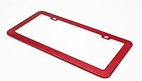 Vista 3 de 2 marcos de matrícula de acero inoxidable creathome con color rojo brillante