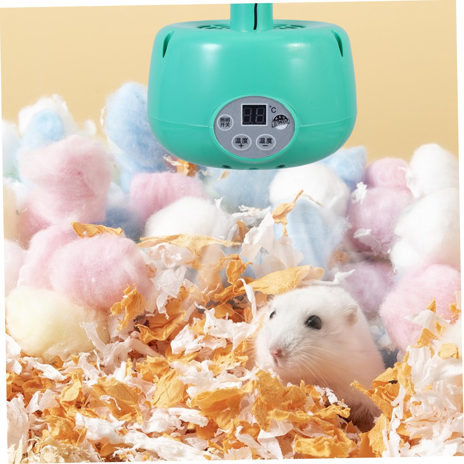 Kisangel 2 Piezas Lámpara Calefactora Ajustable para Cría de con Ventilador Emisor de para Reptiles y Aves Fabricada Resistente al para Mascotas y Aves de Corral