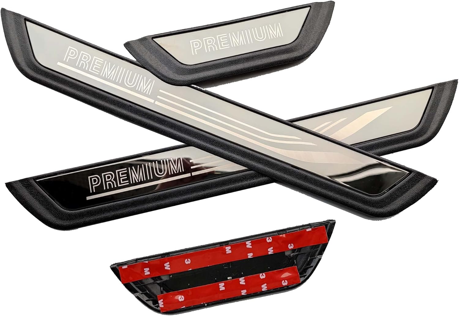 GZBFTDH Car Door Sill Scuff Protector Guard, Compatible for 2018-2022 C-HR CHR Accessories, Steel Door Entry Plate Trim