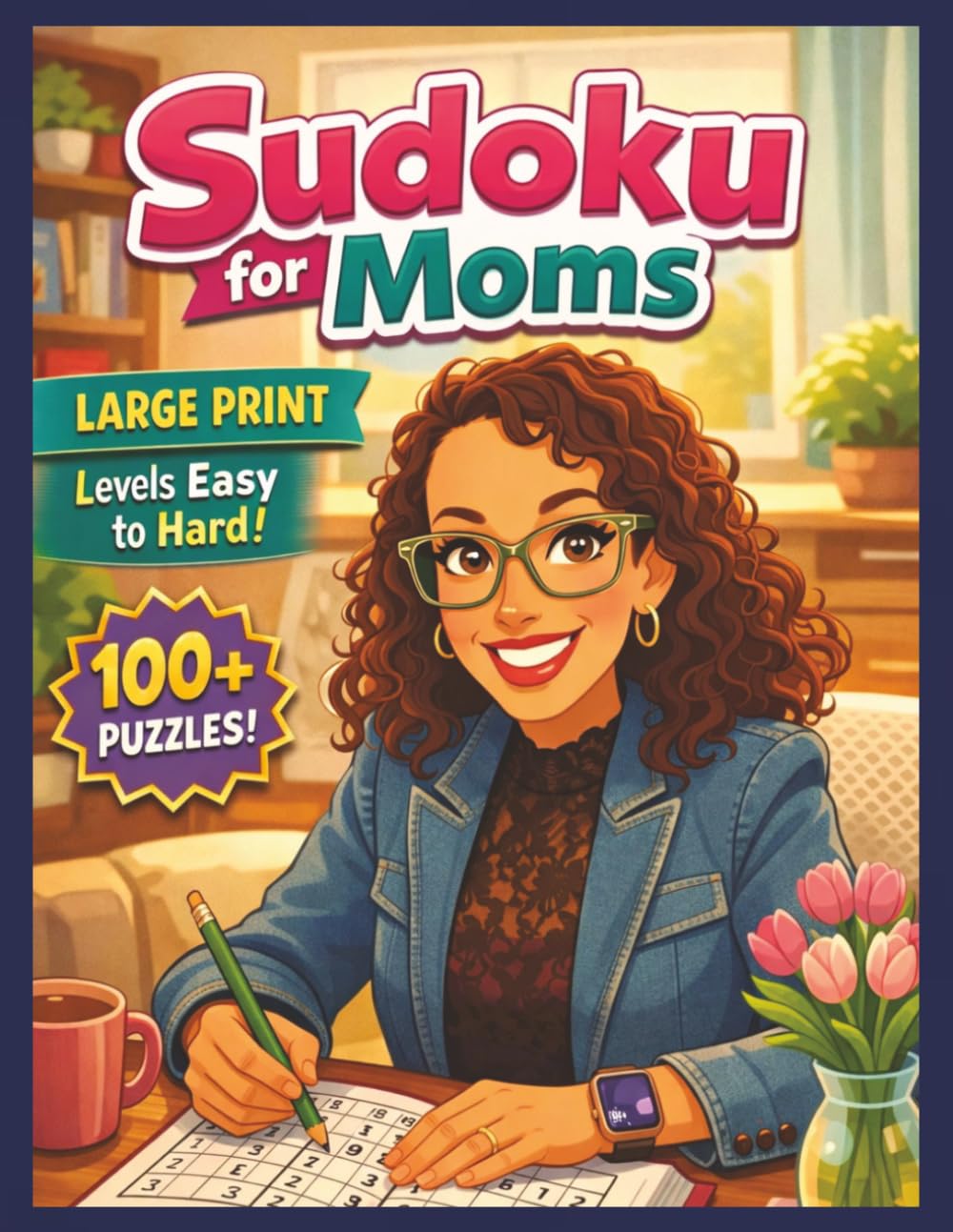 Sudoku for Moms: Large Print Puzzle Book with 100+ Puzzles | Easy to Hard Difficulty | Relaxing Brain Games for Stress Relief (Sudoku for Everyone)