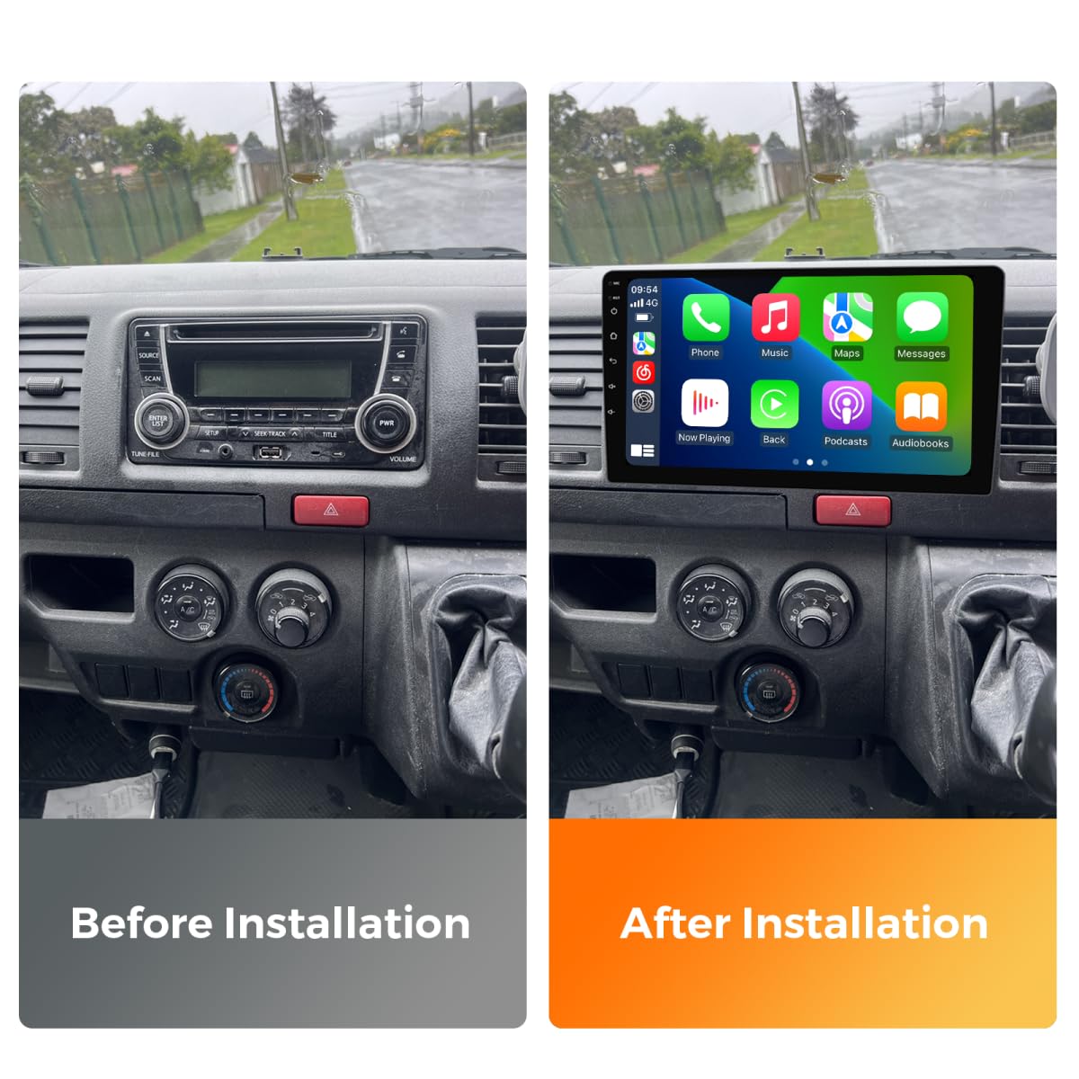 9 Zoll Doppel DIN Android Autoradio für Toyota Hiace (2015 2018) mit 9 Zoll Doppel DIN Android Autoradio für Toyota Hiace (2015 2018) mit