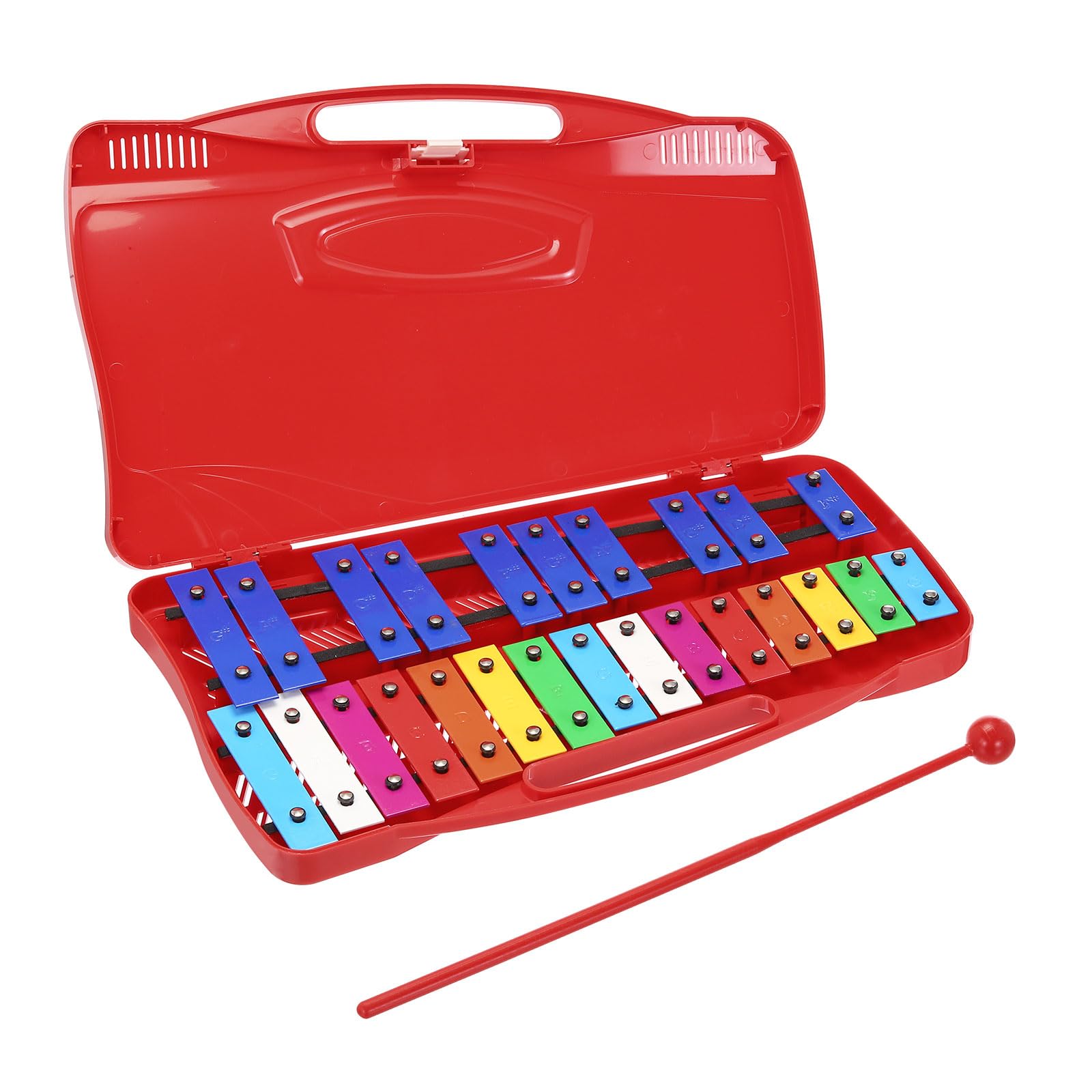 QUARKZMAN 25 Note Xilofono Professionale Xilofono Percussione Strumenti Musicali Strumento Didattico Musicale, Rosso