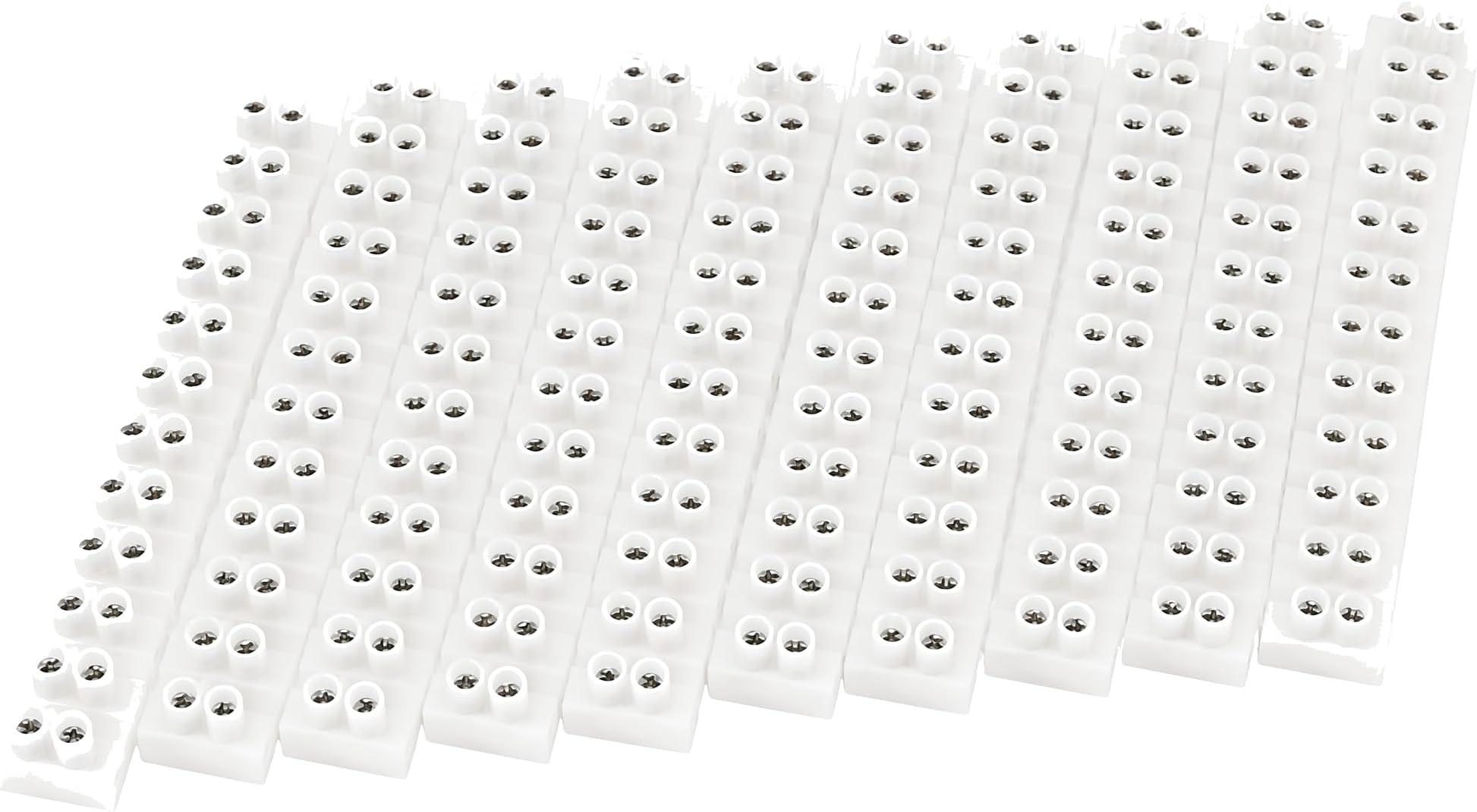Terminal Blocks 10 Pack 12 Position Dual Row, 360V 10A Screw Strip Wire Connector for Industrial Equipment