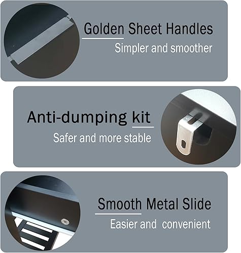 Miniatura 6 de TaoHFE Mesa de entrada negra con cajón, mesa consola estrecha moderna de madera con almacenamiento, mesa de pasillo, mesas de sofá para sala de