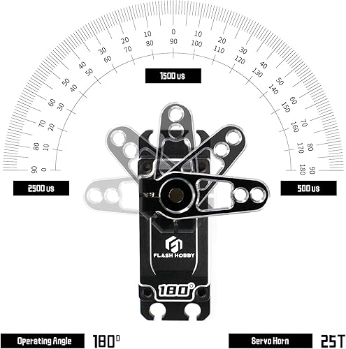 Miniatura 4 de Servo sin núcleo de 83.8 lbs, servo de alto par de torsión de 8.4 V, engranaje de metal completo servo RC con IP67 impermeable y soporte magnético