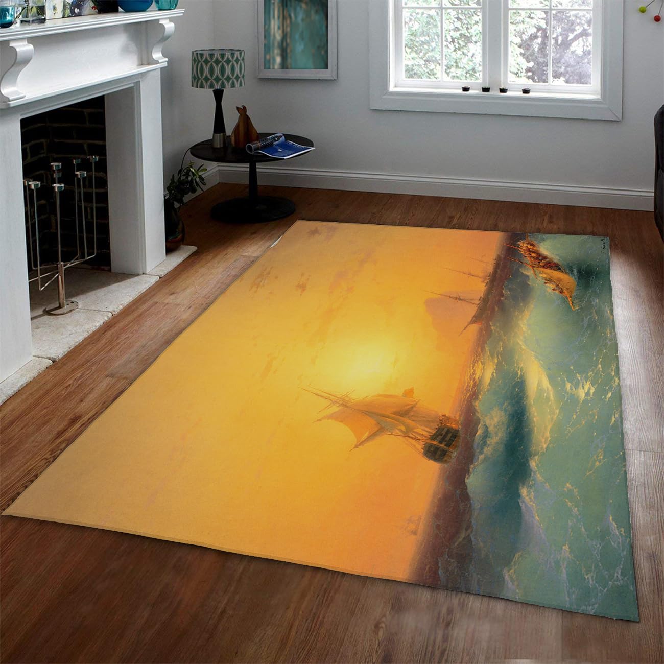 Waschbarer Teppich 80x150cm Sonnenuntergang am Meer Kurzflor
