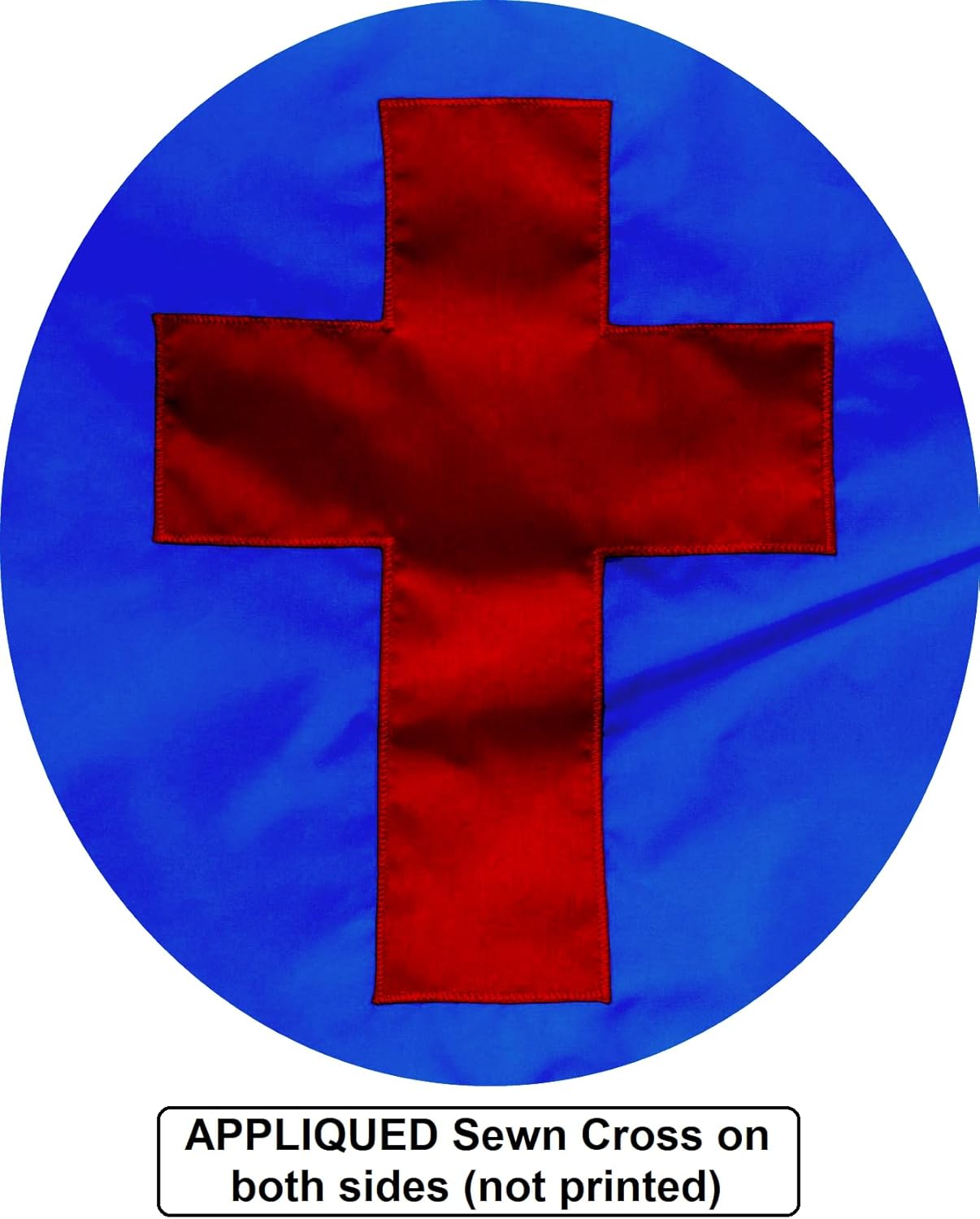 US Flag Factory - Christian Flag Indoor Set with 8 FT Wood Pole - Complete Presentation Set - TOTAL height 105 Inches after assembly