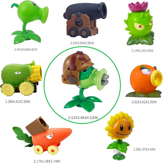ZESTAR Plants and Zombies Toys Figures vs Peashooter Party Favors Birthday Decorations Supplies Plush Sets Playset Series 2 PVZ Kids Games Books Zomboss Gargantuar with Storage Box and Map