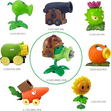 ZESTAR Plants and Zombies Toys Figures vs Peashooter Party Favors Birthday Decorations Supplies Plush Sets Playset Series 2 PVZ Kids Games Books Zomboss Gargantuar with Storage Box and Map