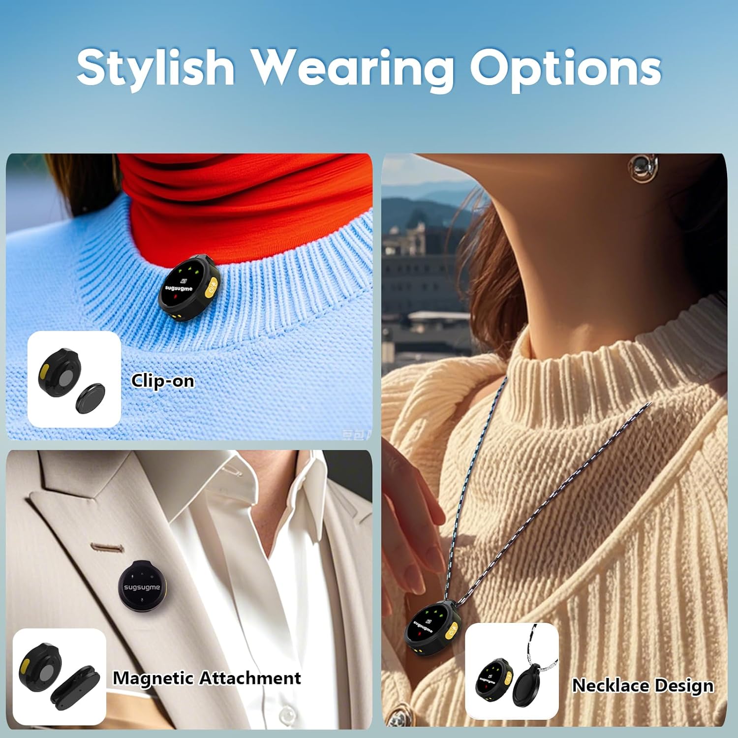 Wireless Lavalier Microphone for iPhone/Android/Laptop with Lightning/USB-C Plug, 48KHz/24Bit, Noise Cancellation, 100 Meters Transmission Range, 30h Battery for Video Recording, Streaming