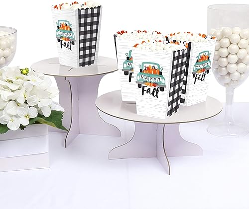 Miniatura 2 de Big Dot of Happiness Happy Fall Truck - Cajas de palomitas de maíz para fiesta de calabaza de cosecha - Juego de 12