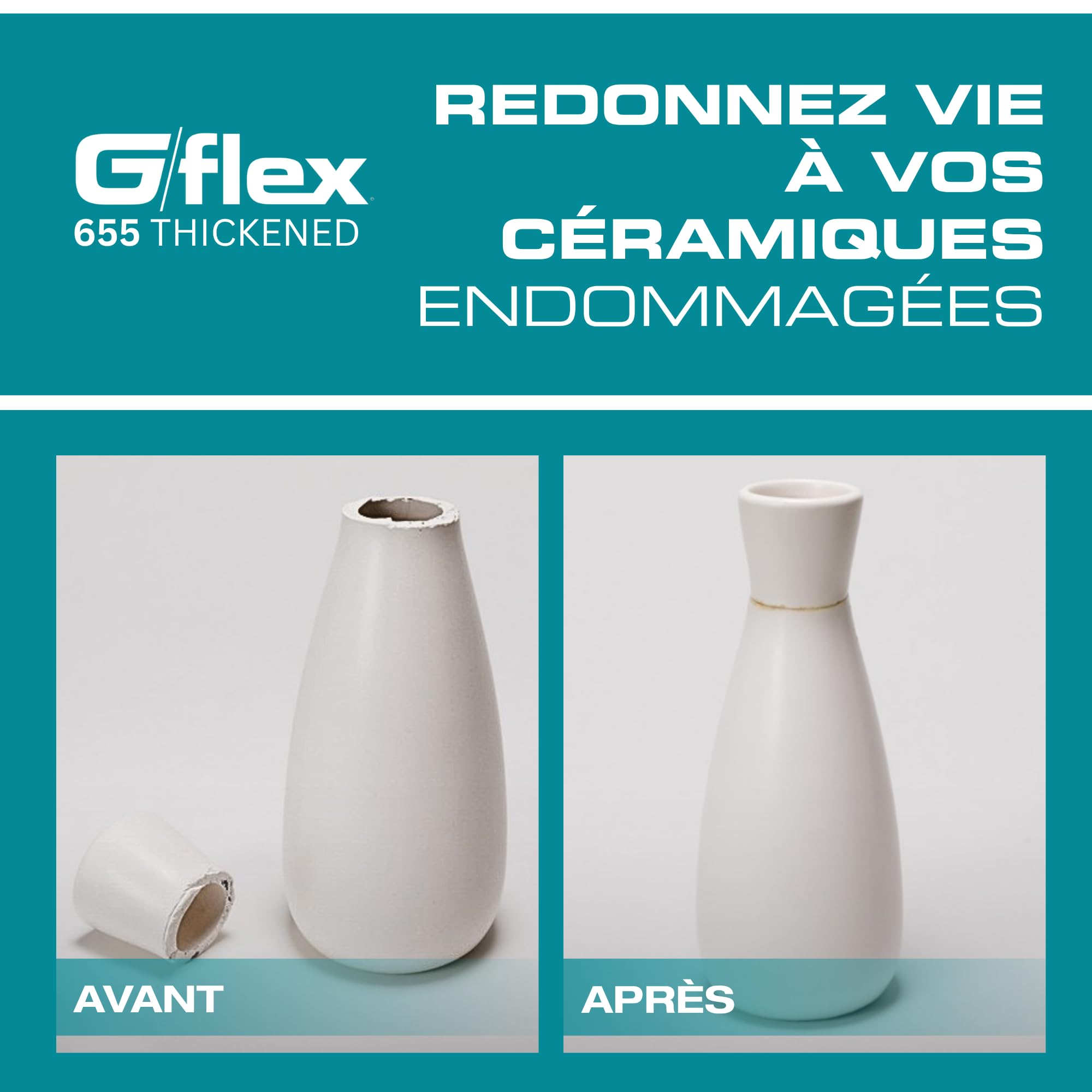 WEST SYSTEM G/flex 655-8 Colle Époxy Bi-composant pour Plastique, Métal, Bois - Résine Epoxy pour Plastique Ultra-résistante Adhésif Étanche Marine DIY