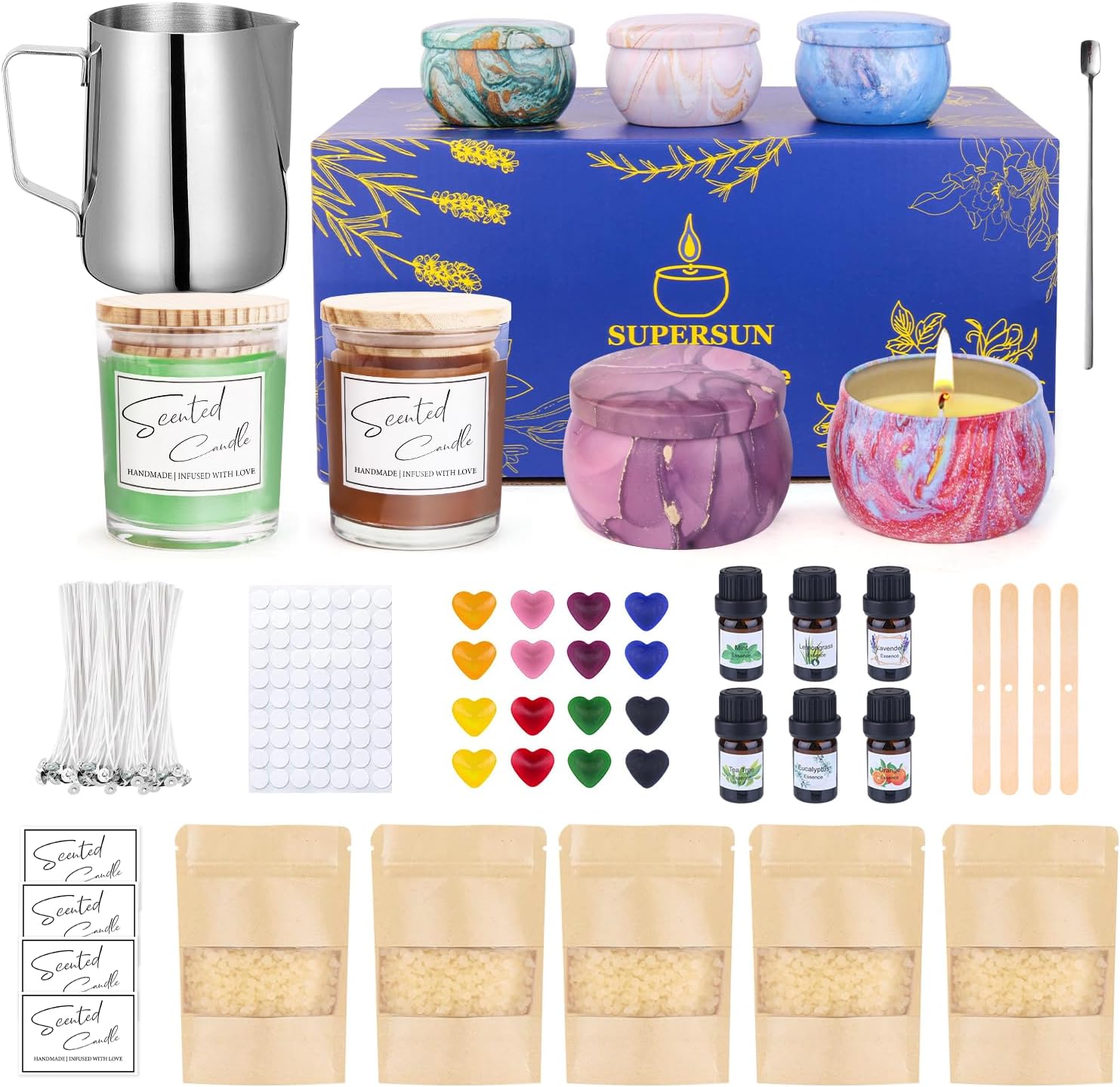 SUPERSUN Scented Candle Making Kit for Adults Kids, Arts