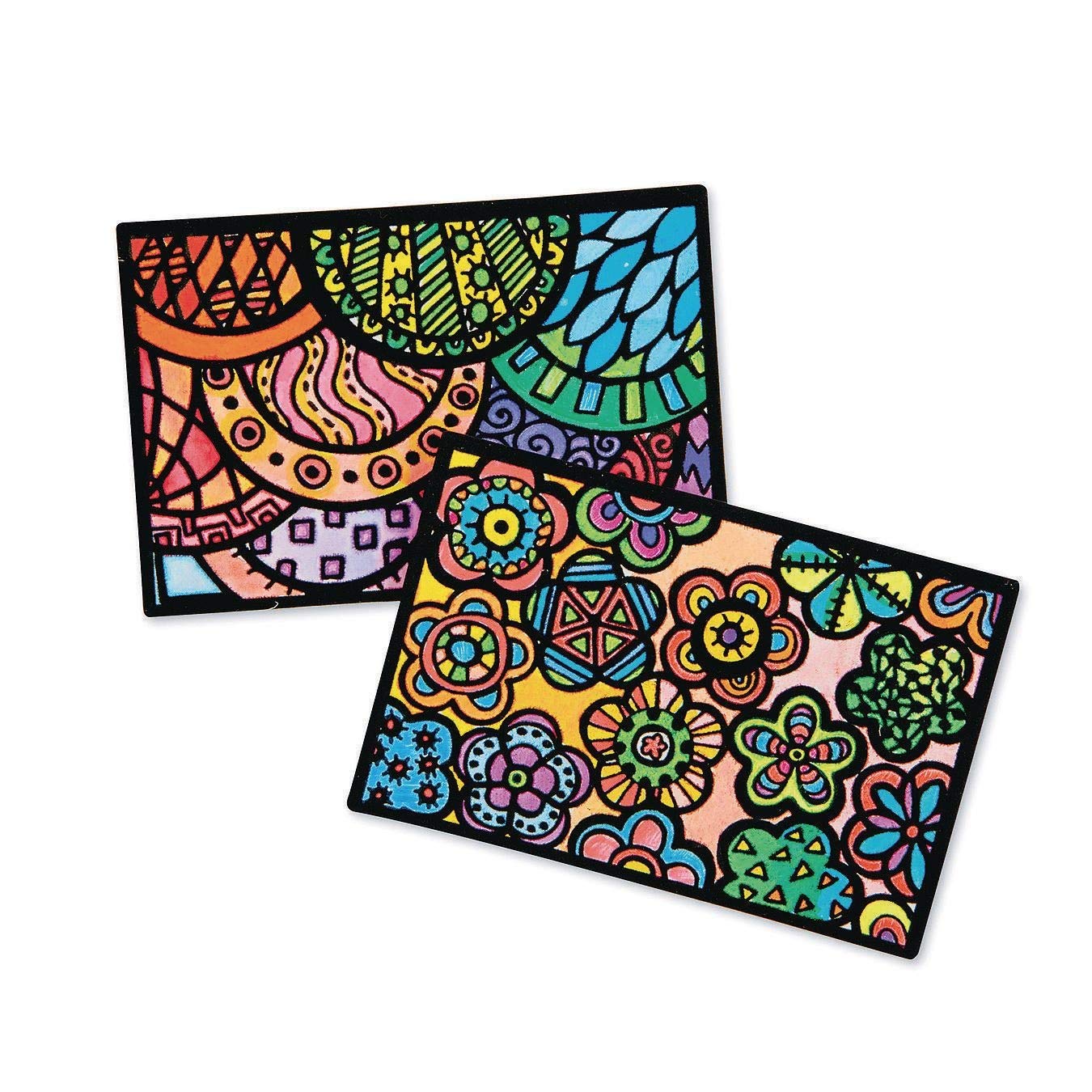 S&S Worldwide Mini Velvet Art Posters, 10 each of 10 Designs, Designs to Appeal to Everyone, Kids, Adults, Boys, Girls, Color With Markers or Colored Pencils, 4" x 6" Cardstock, Pack of 100.