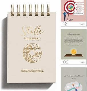 BIROYAL Achtsamkeitskalender 2027 Tischkalender - 366 Tage Achtsamkeit, Spiralbindung, Perfekt als Muttertagsgeschenk für Büro & Zuhause