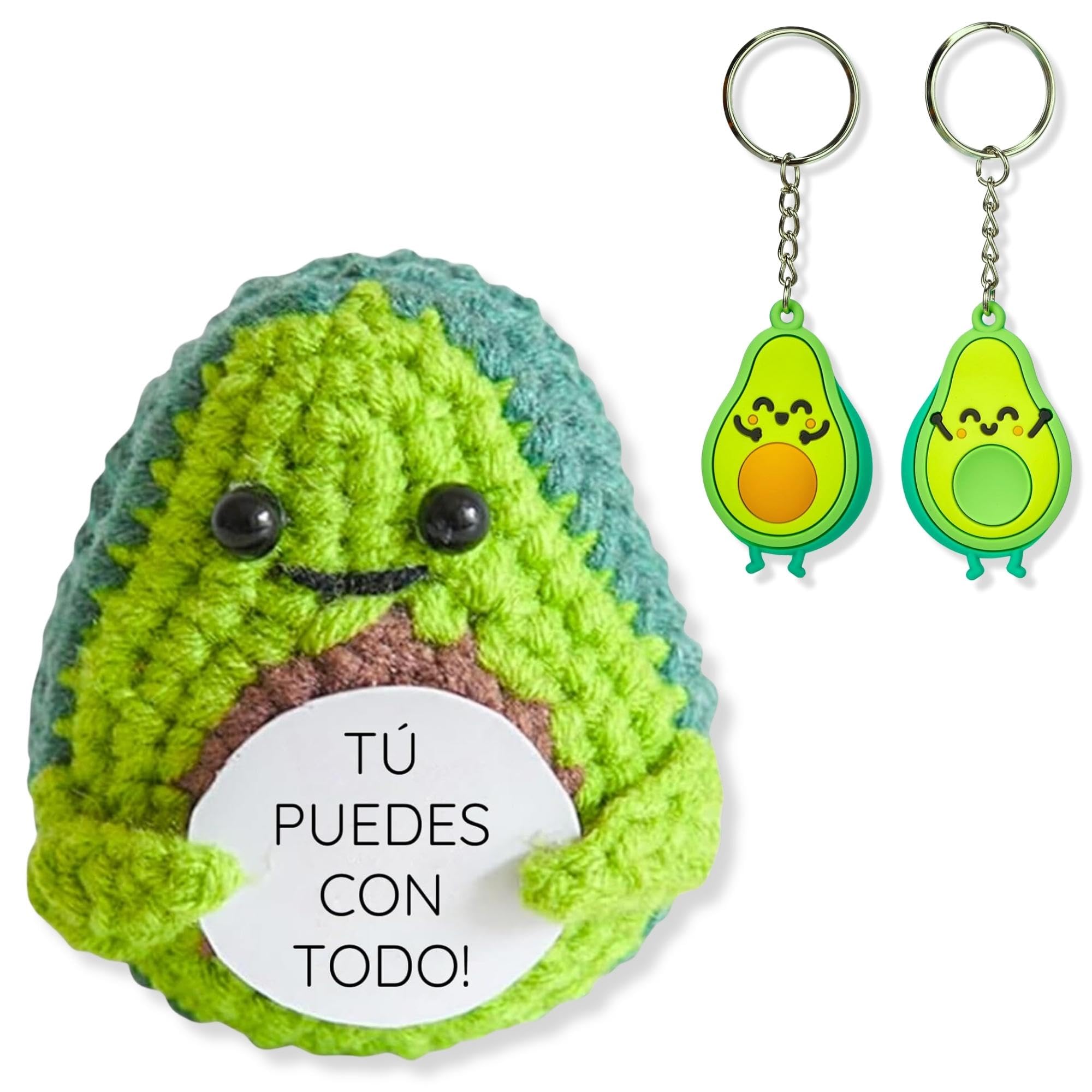 Genérico Aguacate Positivo con 2 Llaveros Originales | Regalos Originales para Mujer | Regalos Originales para Hombre | Regalo Cumpleaños | Regalos Originales | Regalo Pareja