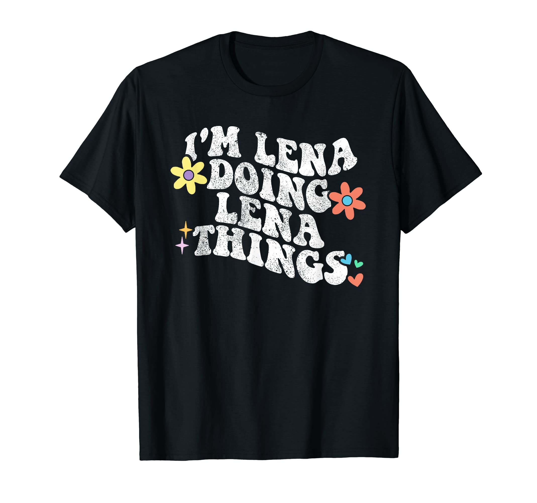 Retro Groovy Im Lena Doing Lena Things Funny Mother's Day T-Shirt