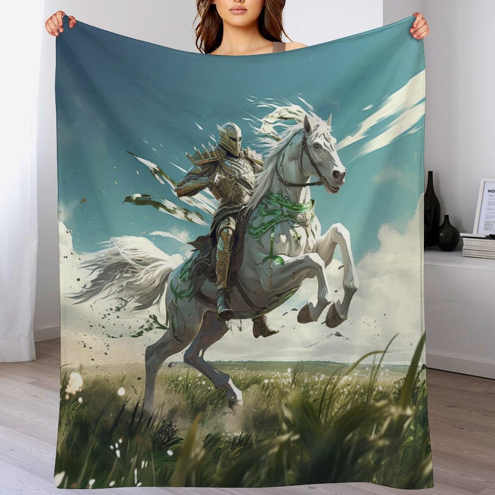 Manta de caballo acogedora de alta densidad 180 x 200 cm