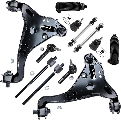 Miniatura 52 de Detroit Axle - Kit de suspensión frontal de 12 piezas para Toyota Corolla 2003 2004 2005 2006 2007 2008, 2 brazos de control inferiores, 2 rótulas