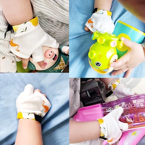 Miniatura 5 de Tope de succión de pulgar para niños, guantes masticables para evitar chupar el pulgar tratamiento eficaz para morderse las uñas (7 meses a 10 años)