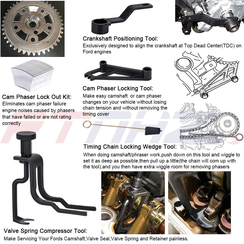 Buy PTNHZ Repair Tools Kit for Ford 4.6L/5.4L/6.8L 3V Engine Valve