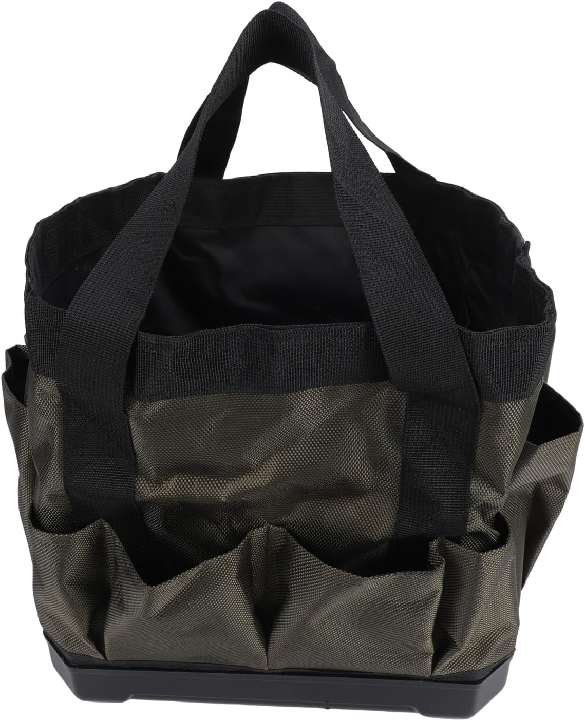 Hilitand Standable Garden Tool Bag Foldable Gardening Tote Organizer Heavy Duty 600D Oxford Fabric with 12 Pockets ABS Base for Storage and Transport