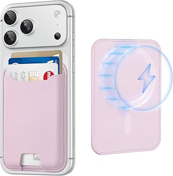 TopMade لمحفظة Magsafe، أقوى حامل بطاقات مغناطيسي لهاتف iPhone 17، سلسلة iPhone 16/15/14/13/12، محفظة هاتف مغناطيسية جلدية مع مغناطيس قوي، حجب RFID، تناسب 4 بطاقات، وردي