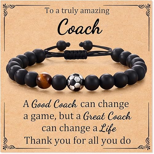 Long tiantian Regalos de entrenador de fútbol para hombres y niños, pulsera de béisbol, fútbol, baloncesto, regalos de entrenador de Asketball,