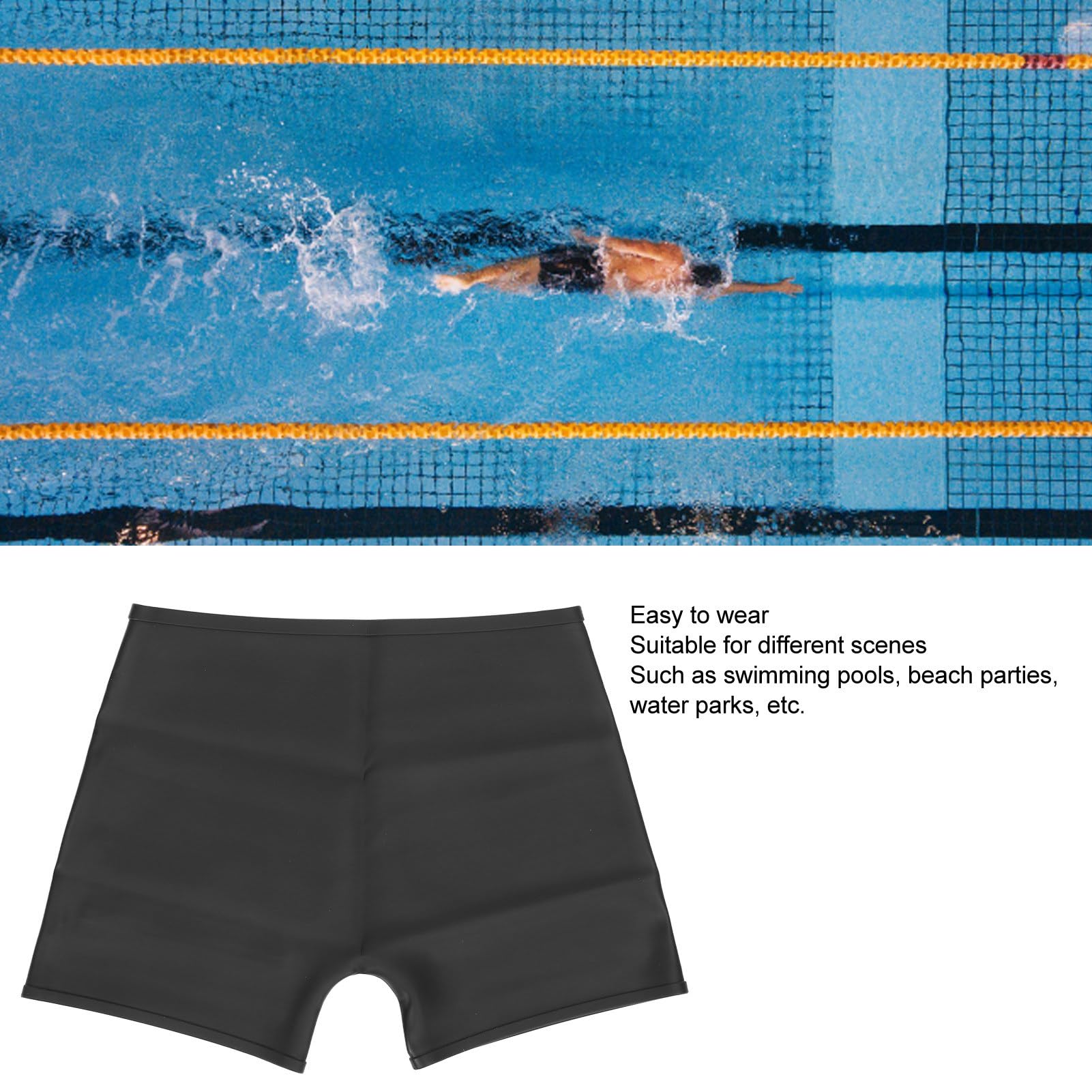 ZASCHMOY Short de Bain en Silicone pour Femme, Short de Bain étanche à 4 Coins pour Surf, Voile, été, Plage