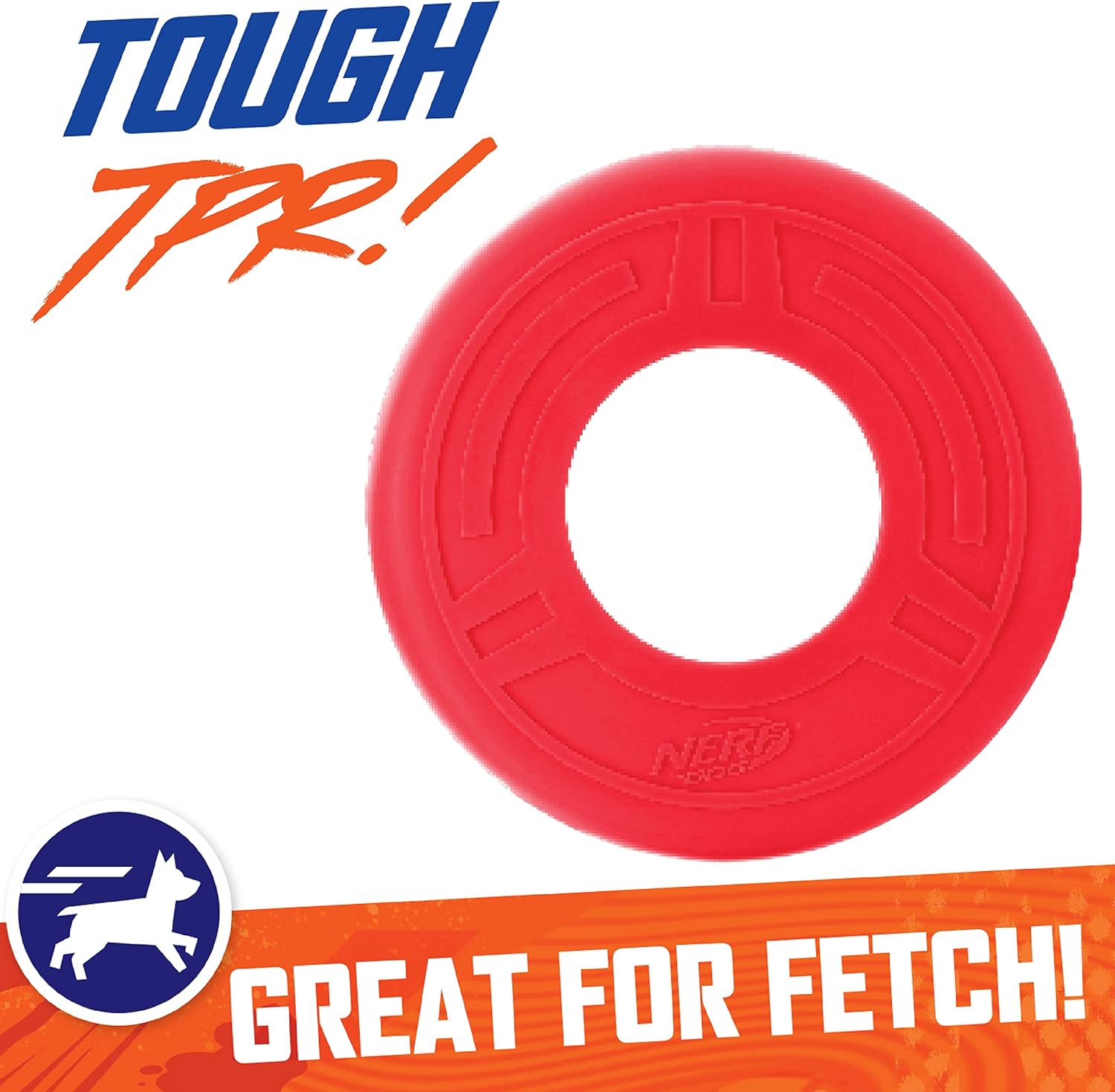 Pet Supplies : Nerf Dog Atomic Flyer Dog Toy, Flying Disc, Lightweight, Durable and Water Resistant, Great for Beach and Pool, 10 inch Diameter, for Medium/Large Breeds, Single Unit, Red, one-Size-for-Most : 